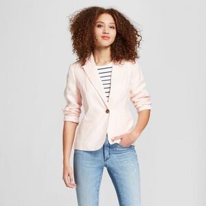 a new day Pale Pink Notch-Lapel Blazer